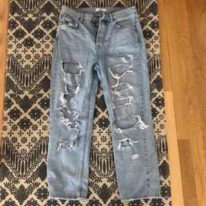 Bershka ripped boyfriend jeans size 6